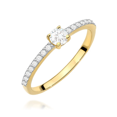 Inel Aur 9K cu Diamante de Laborator 0.39 ct