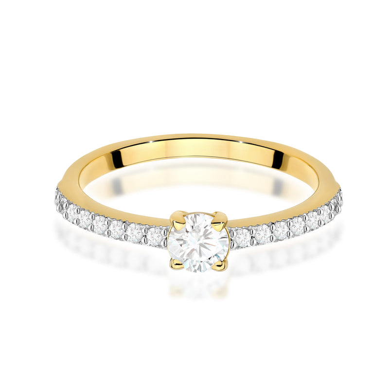 Inel Aur 9K cu Diamante de Laborator 0.39 ct, imaginea 2 din 8