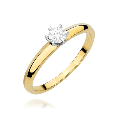 Inel Aur 9K cu Diamant de Laborator 0.25 ct
