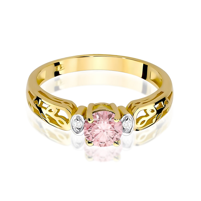Inel Aur 14K cu Diamante Roz de Laborator 0.52 ct, imaginea 2 din 12
