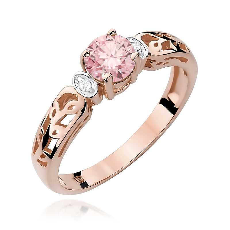 Inel Aur 14K cu Diamante Roz de Laborator 0.52 ct, imaginea 5 din 12