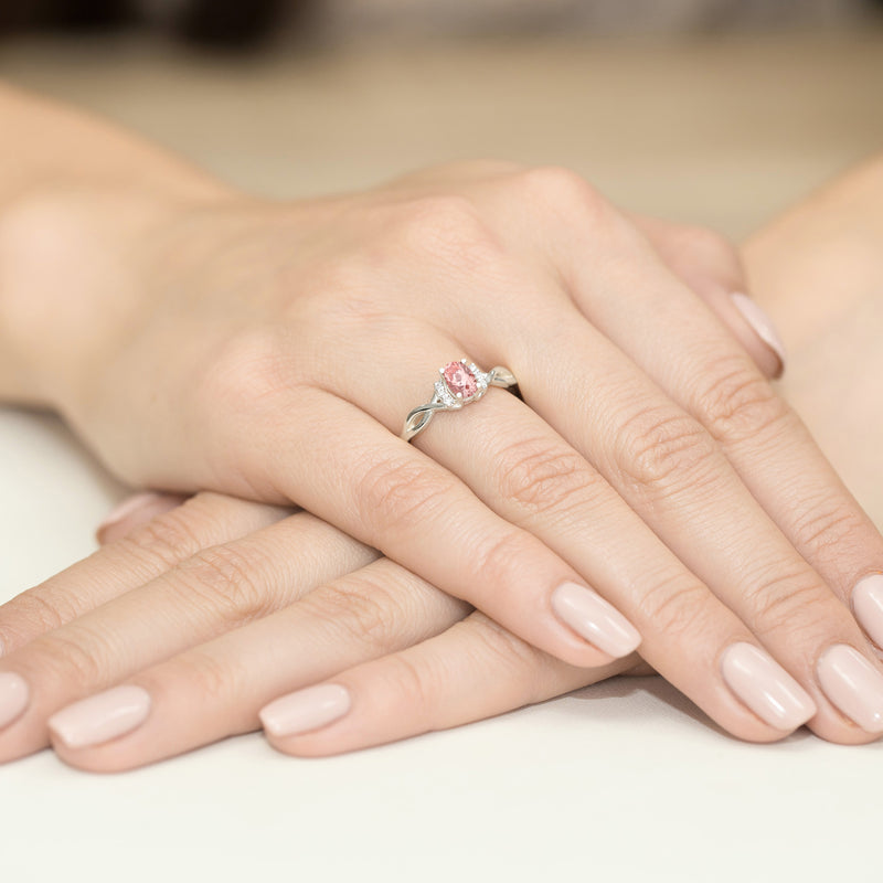 Inel Aur 14K cu Diamante Roz de Laborator 0.55 ct, imaginea 12 din 12