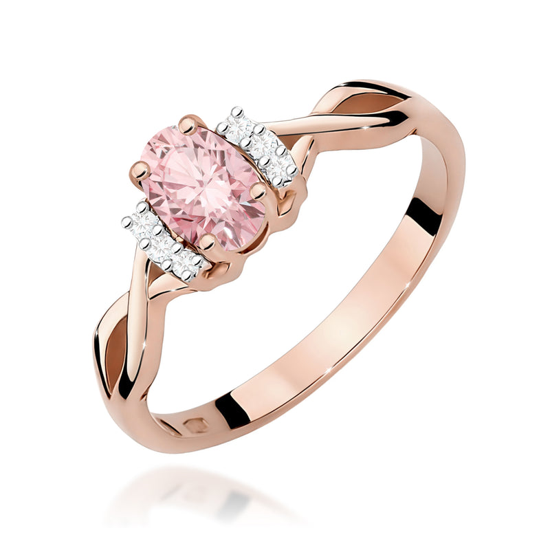 Inel Aur 14K cu Diamante Roz de Laborator 0.55 ct, imaginea 5 din 12