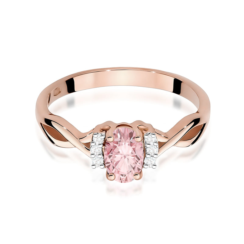 Inel Aur 14K cu Diamante Roz de Laborator 0.55 ct, imaginea 6 din 12