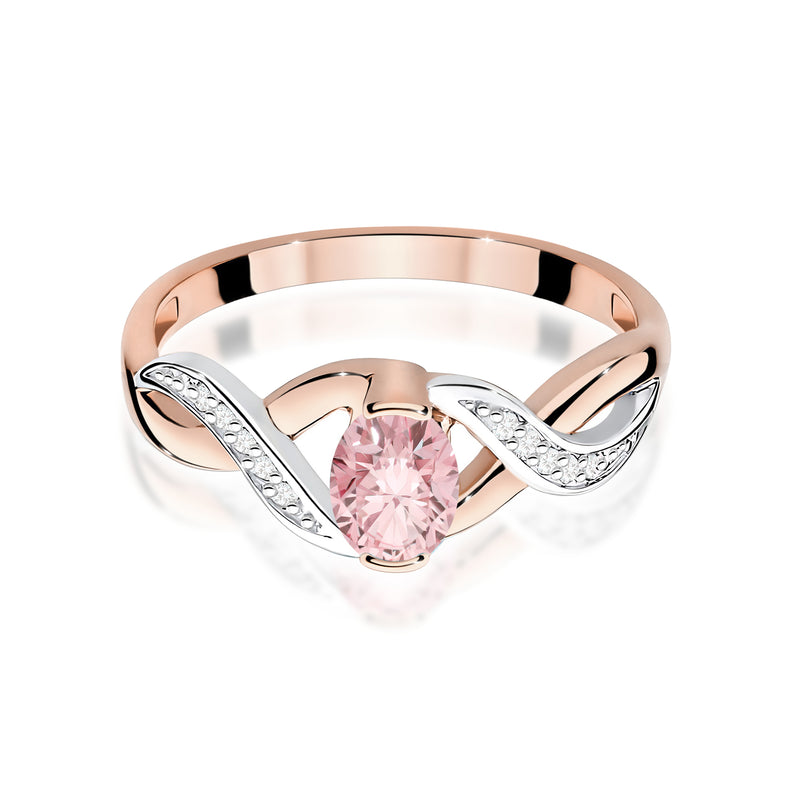 Inel Aur 14K cu Diamante Roz de Laborator 0.55 ct, imaginea 6 din 12