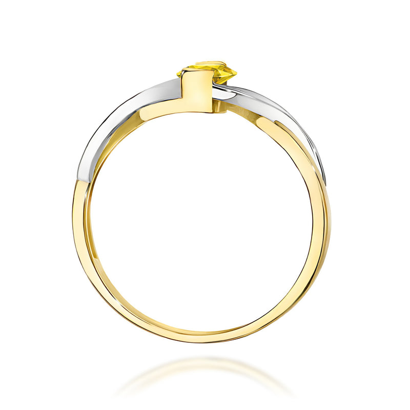 Inel Aur 14K cu Diamante Galbene de Laborator 0.55 ct, imaginea 3 din 12