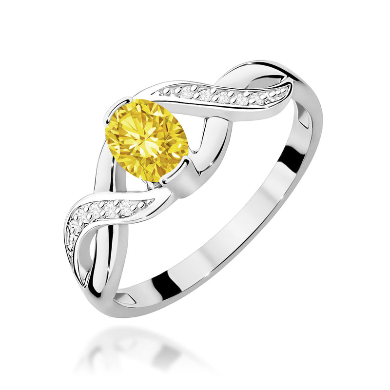 Inel Aur 14K cu Diamante Galbene de Laborator 0.55 ct, imaginea 9 din 12