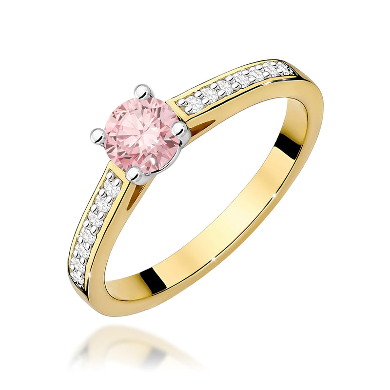Inel Aur 14K cu Diamante Roz de Laborator 0.62 ct — Aur galben