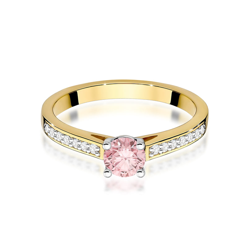 Inel Aur 14K cu Diamante Roz de Laborator 0.62 ct, imaginea 2 din 12