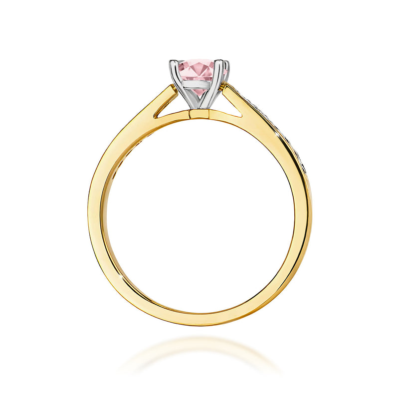 Inel Aur 14K cu Diamante Roz de Laborator 0.62 ct, imaginea 3 din 12