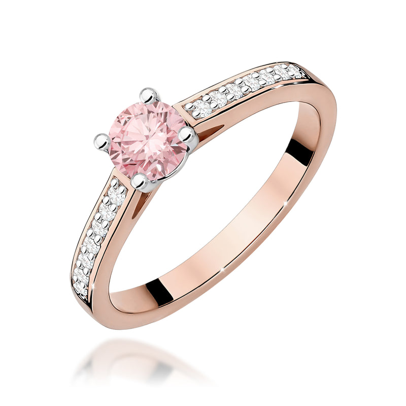 Inel Aur 14K cu Diamante Roz de Laborator 0.62 ct, imaginea 5 din 12