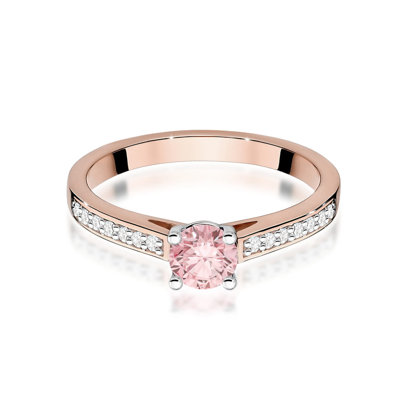 Inel Aur 14K cu Diamante Roz de Laborator 0.62 ct, imaginea 6 din 12