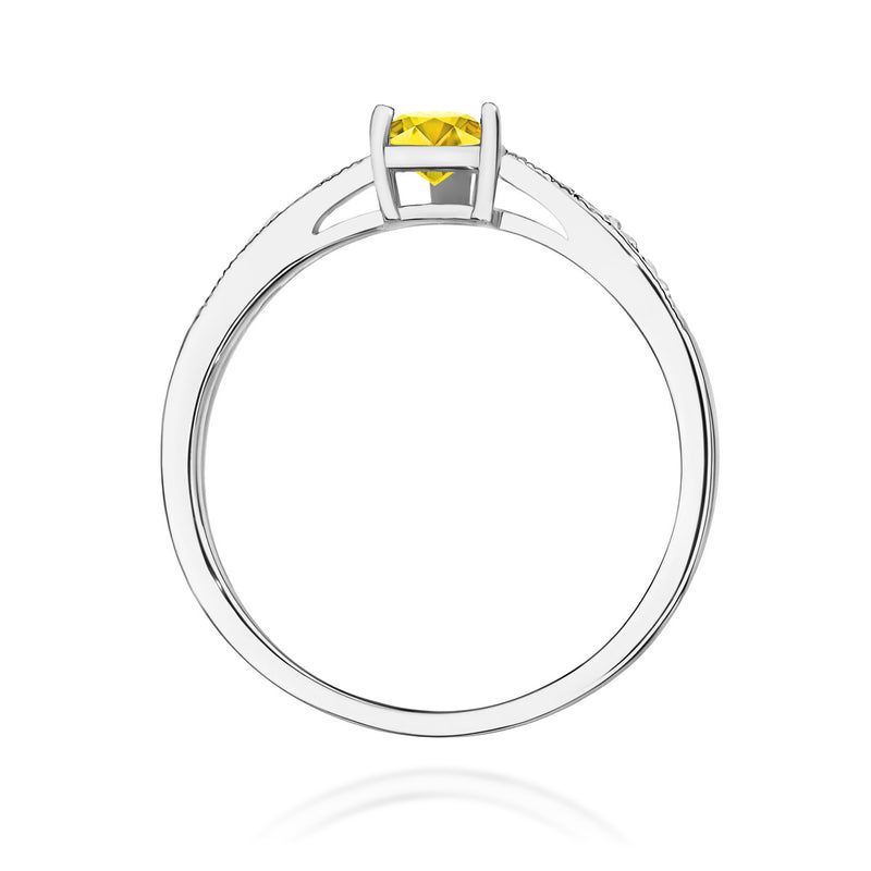 Inel Aur 14K cu Diamante Galbene de Laborator 0.53 ct, imaginea 11 din 12