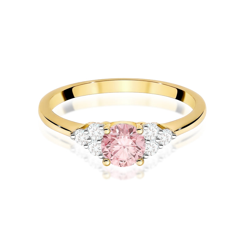 Inel Aur 14K cu Diamante Roz de Laborator 0.68 ct, imaginea 2 din 12
