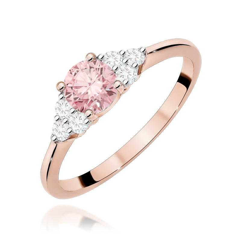 Inel Aur 14K cu Diamante Roz de Laborator 0.68 ct, imaginea 5 din 12