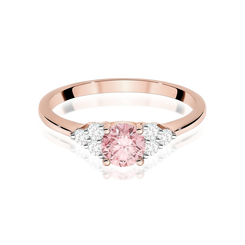 Inel Aur 14K cu Diamante Roz de Laborator 0.68 ct, imaginea 6 din 12