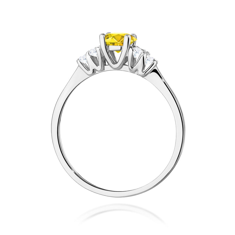 Inel Aur 14K cu Diamante Galbene de Laborator 0.68 ct, imaginea 11 din 12