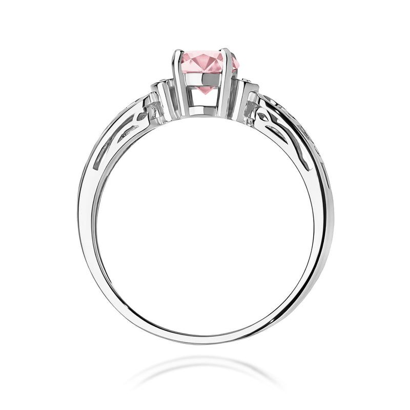 Inel Aur 9K cu Diamante Roz de Laborator 0.52 ct, imaginea 7 din 8