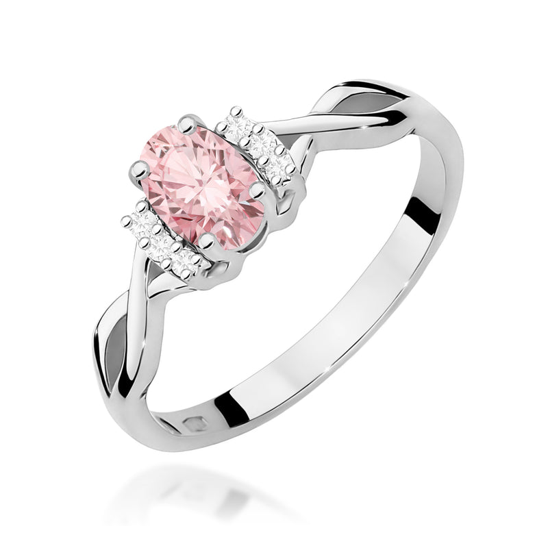 Inel Aur 9K cu Diamante Roz de Laborator 0.55 ct, imaginea 5 din 8