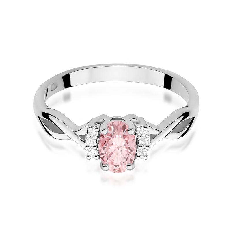 Inel Aur 9K cu Diamante Roz de Laborator 0.55 ct, imaginea 6 din 8