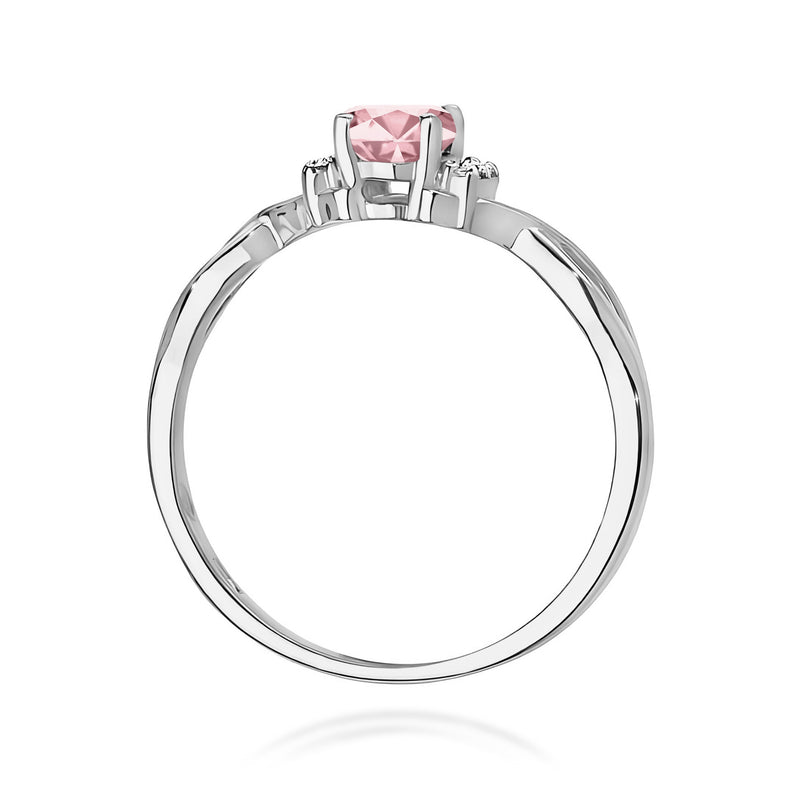 Inel Aur 9K cu Diamante Roz de Laborator 0.55 ct, imaginea 7 din 8