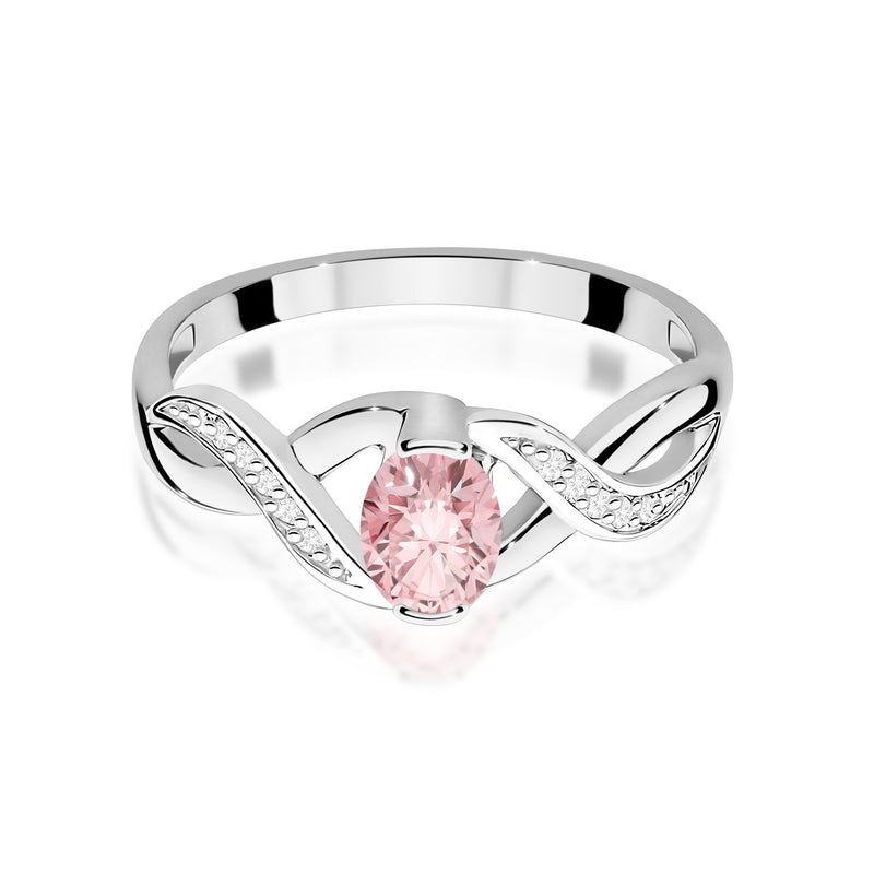 Inel Aur 9K cu Diamante Roz de Laborator 0.55 ct, imaginea 6 din 8
