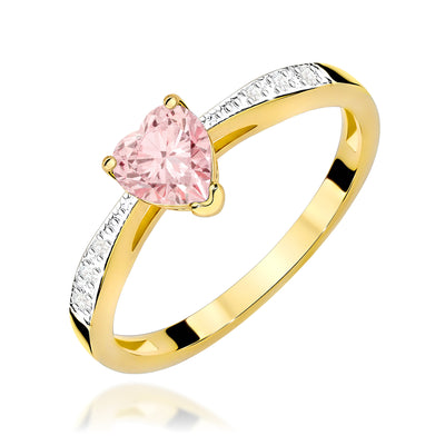 Inel Aur 9K cu Diamante Roz de Laborator 0.53 ct
