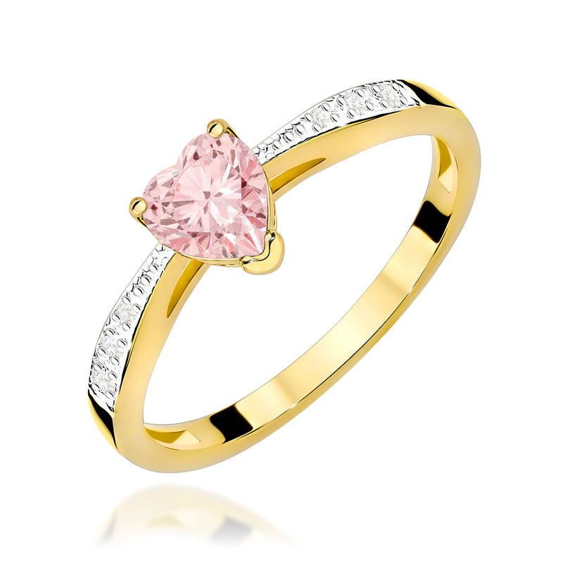 Inel Aur 9K cu Diamante Roz de Laborator 0.53 ct — Aur galben
