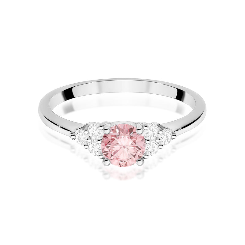 Inel Aur 9K cu Diamante Roz de Laborator 0.68 ct, imaginea 6 din 8