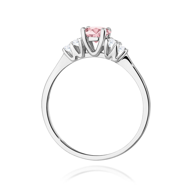 Inel Aur 9K cu Diamante Roz de Laborator 0.68 ct, imaginea 7 din 8
