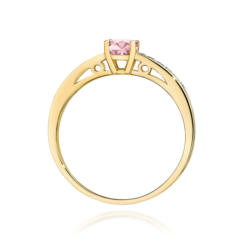 Inel Aur 14K cu Diamante Roz de Laborator 0.55 ct, imaginea 3 din 12