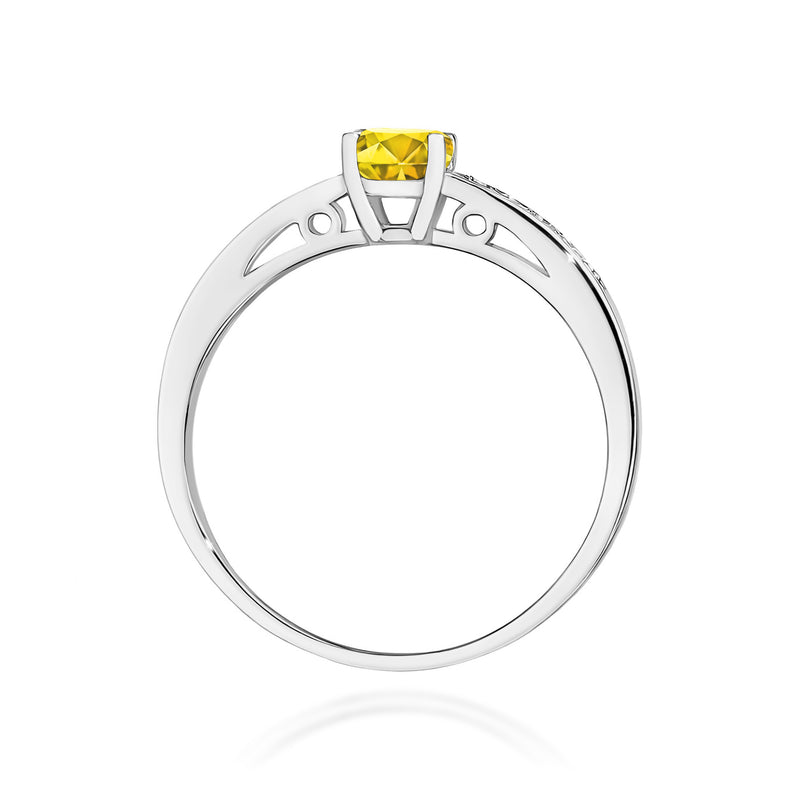 Inel Aur 14K cu Diamante Galbene de Laborator 0.55 ct, imaginea 11 din 12