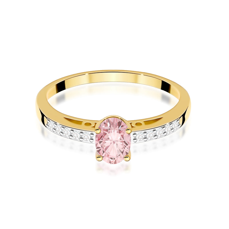 Inel Aur 14K cu Diamante Roz de Laborator 0.55 ct, imaginea 2 din 9