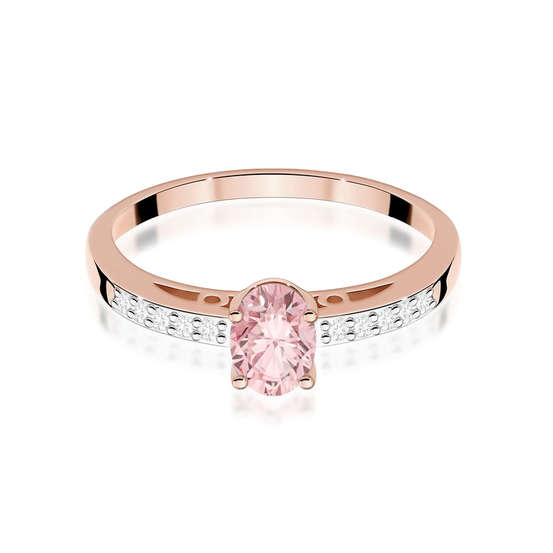 Inel Aur 14K cu Diamante Roz de Laborator 0.55 ct, imaginea 5 din 9