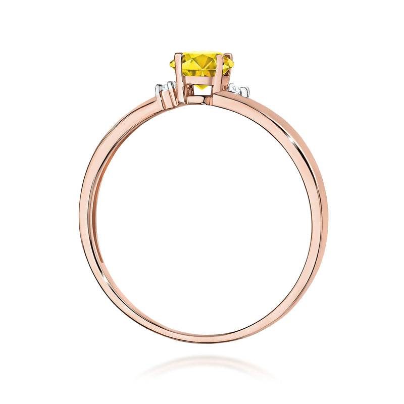 Inel Aur 14K cu Diamante Galbene de Laborator 0.53 ct, imaginea 7 din 12