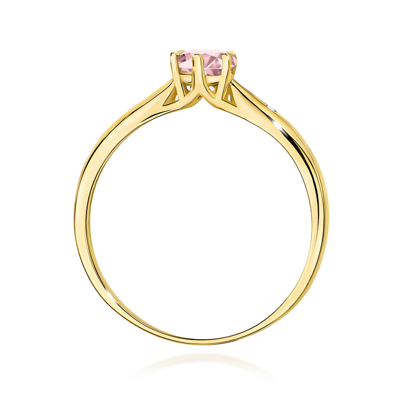 Inel Aur 14K cu Diamante Roz de Laborator 0.51 ct, imaginea 3 din 12