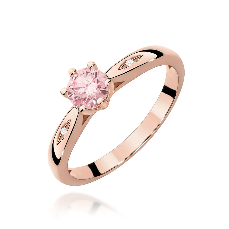 Inel Aur 14K cu Diamante Roz de Laborator 0.51 ct, imaginea 5 din 12
