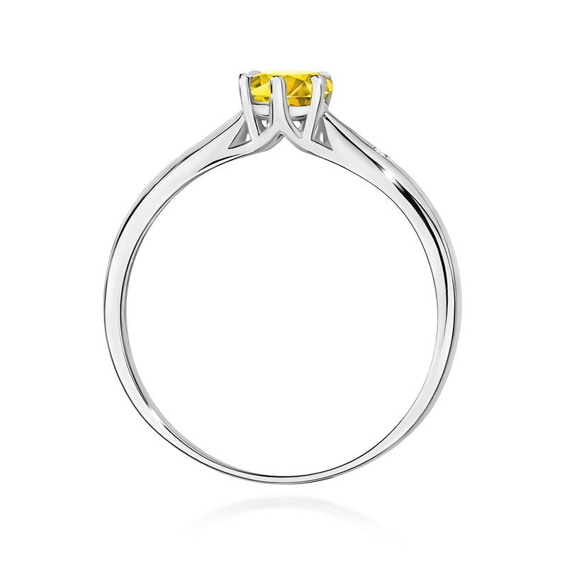 Inel Aur 14K cu Diamante Galbene de Laborator 0.51 ct, imaginea 11 din 12