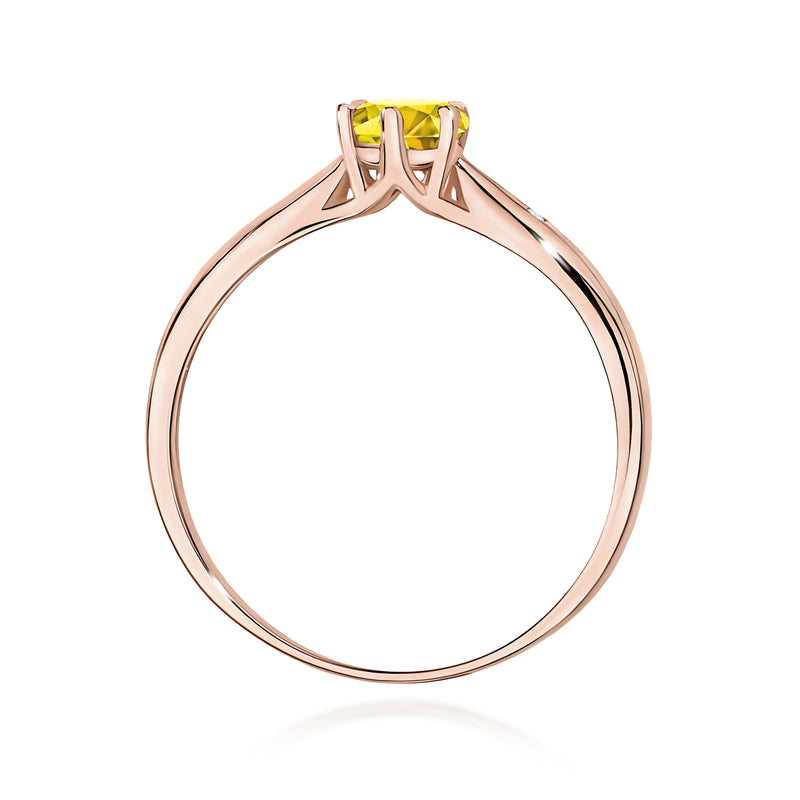 Inel Aur 14K cu Diamante Galbene de Laborator 0.51 ct, imaginea 7 din 12