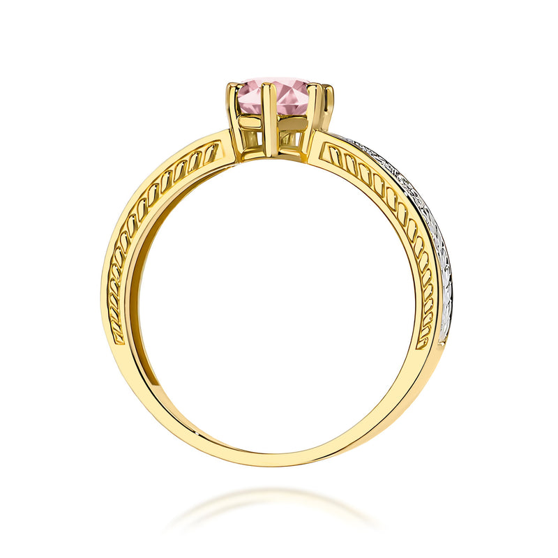 Inel Aur 14K cu Diamante Roz de Laborator 0.58 ct, imaginea 3 din 12