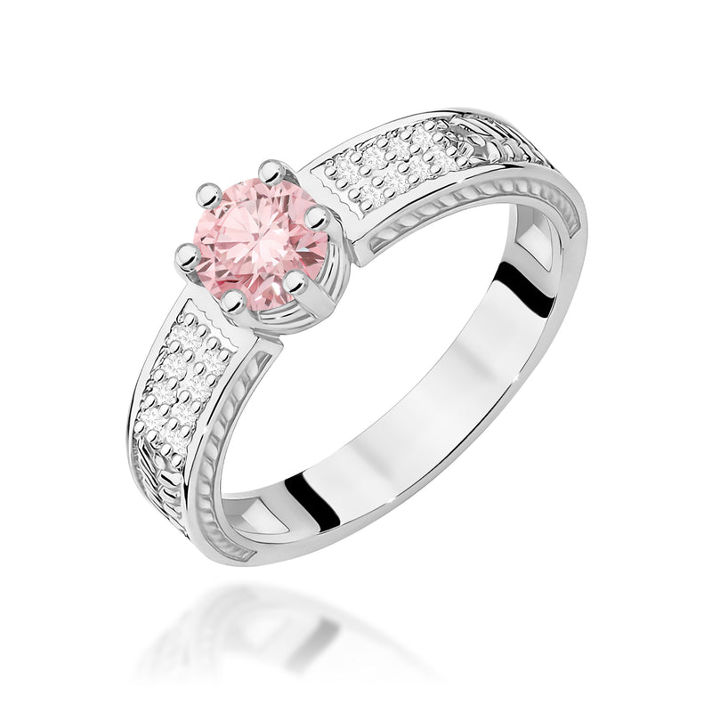 Inel Aur 14K cu Diamante Roz de Laborator 0.58 ct, imaginea 9 din 12