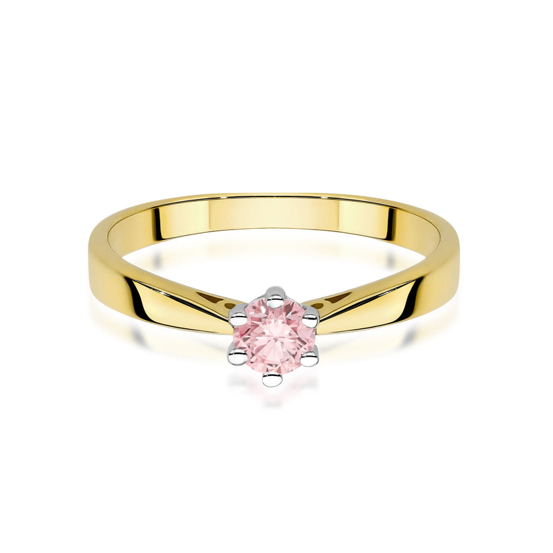 Inel Aur 14K cu Diamant Roz de Laborator 0.30 ct, imaginea 2 din 12