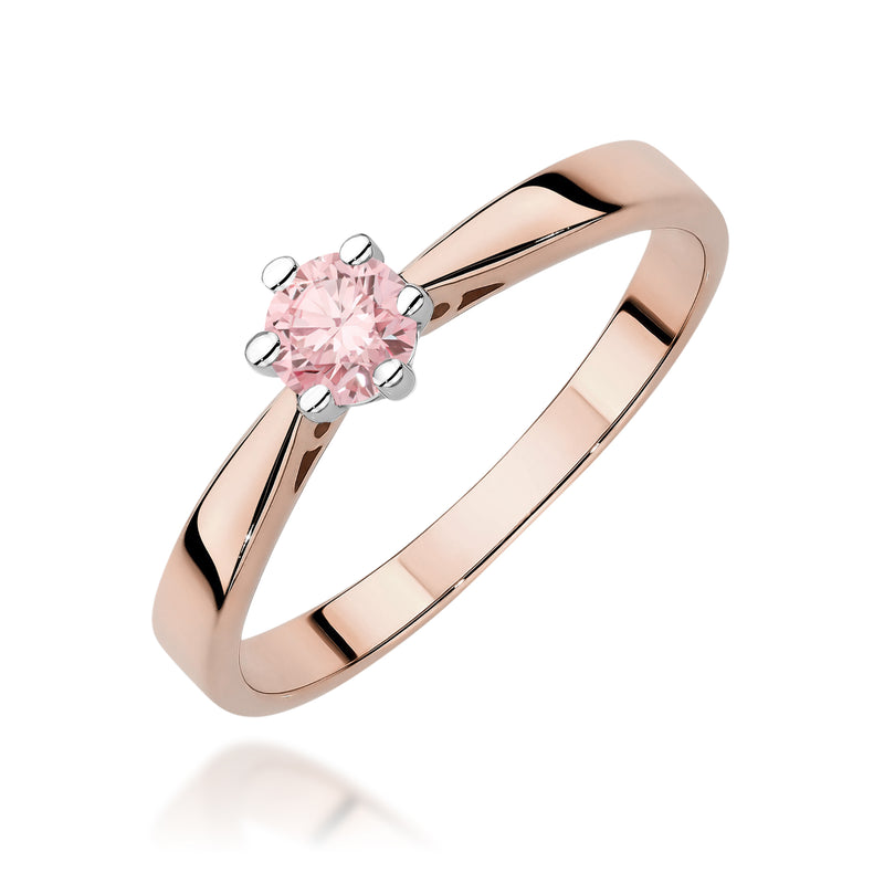 Inel Aur 14K cu Diamant Roz de Laborator 0.30 ct, imaginea 5 din 12