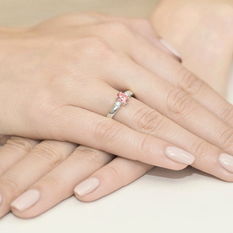 Inel Aur 14K cu Diamante Roz de Laborator 0.58 ct, imaginea 12 din 12