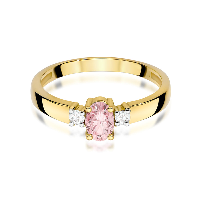 Inel Aur 14K cu Diamante Roz de Laborator 0.58 ct, imaginea 2 din 12