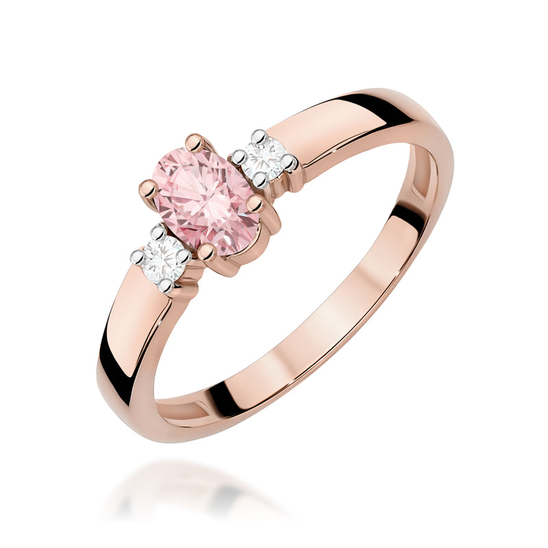 Inel Aur 14K cu Diamante Roz de Laborator 0.58 ct, imaginea 5 din 12