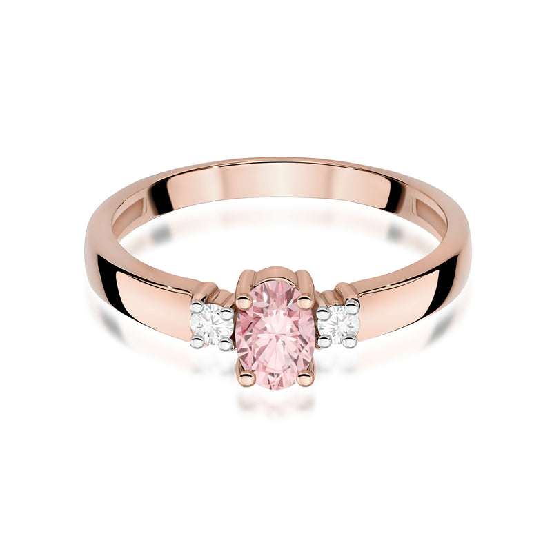 Inel Aur 14K cu Diamante Roz de Laborator 0.58 ct, imaginea 6 din 12