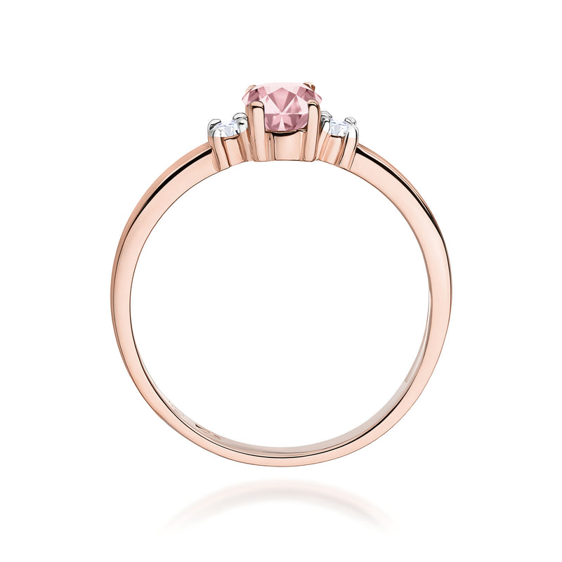 Inel Aur 14K cu Diamante Roz de Laborator 0.58 ct, imaginea 7 din 12