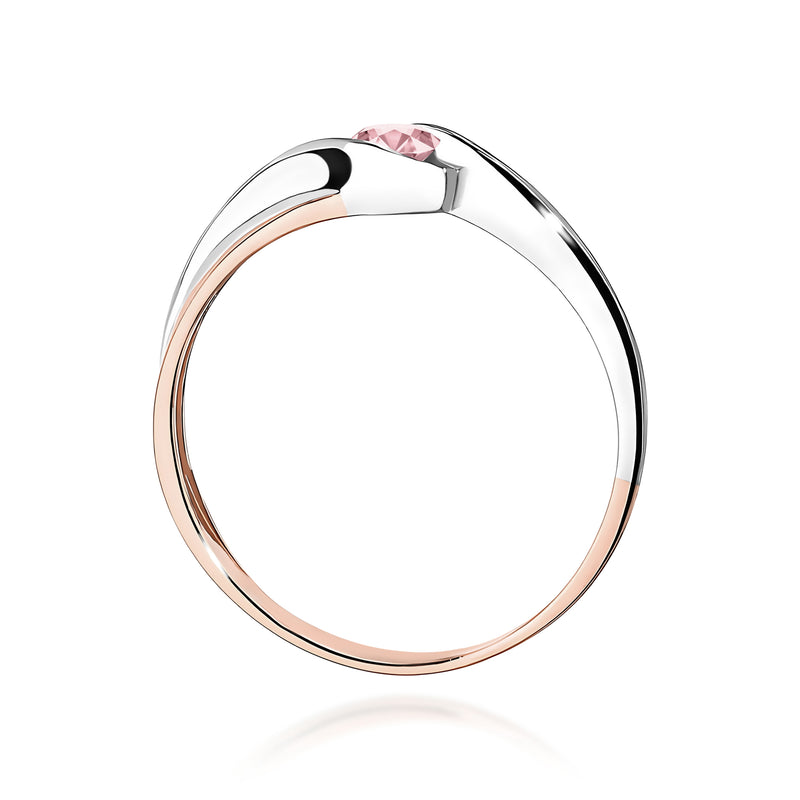 Inel Aur 14K cu Diamant Roz de Laborator 0.15 ct, imaginea 7 din 12