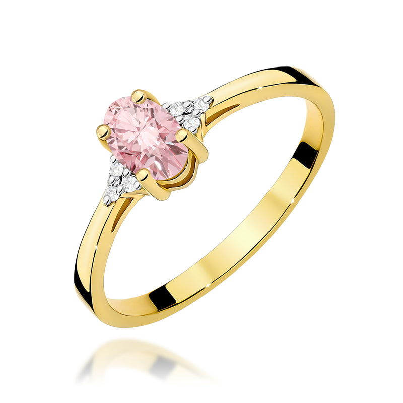 Inel Aur 14K cu Diamante Roz de Laborator 0.65 ct — Aur galben